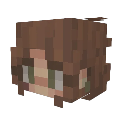 Enderclaire Minecraft avatar head, 3D render