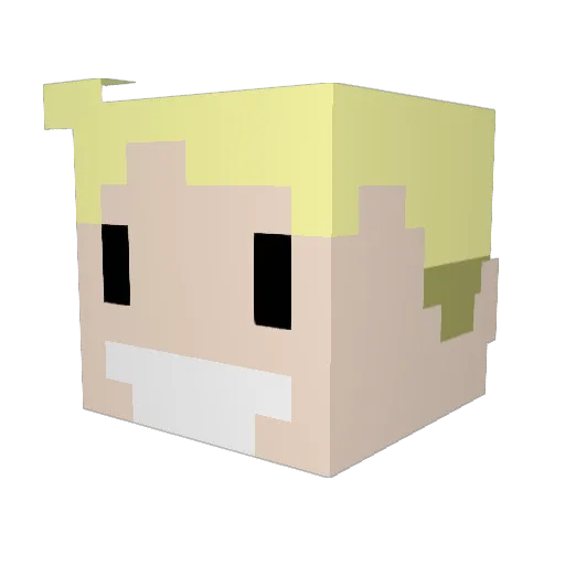Endercookie6 Minecraft avatar head, 3D render
