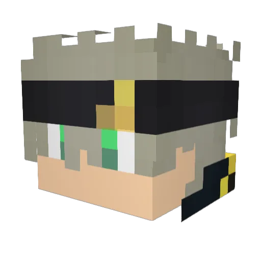 Endercore13 Minecraft avatar head, 3D render