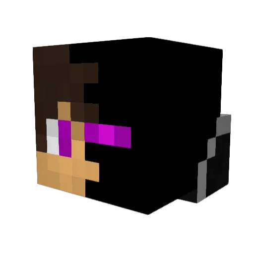 Endercrafting Minecraft avatar head, 3D render