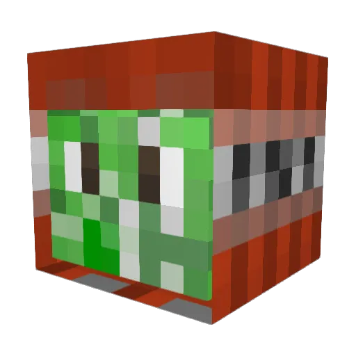 Endercreeper24 Minecraft avatar head, 3D render