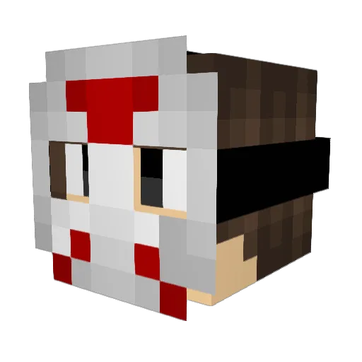 Endercreeper3 Minecraft avatar head, 3D render