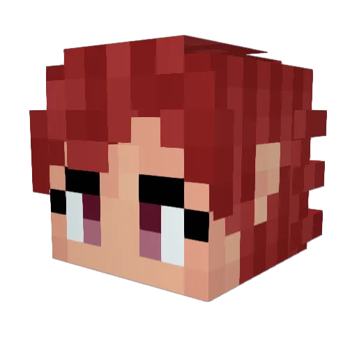 EnderdamnedG Minecraft avatar head, 3D render