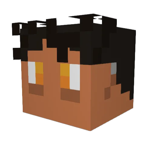 Enderdeman Minecraft avatar head, 3D render