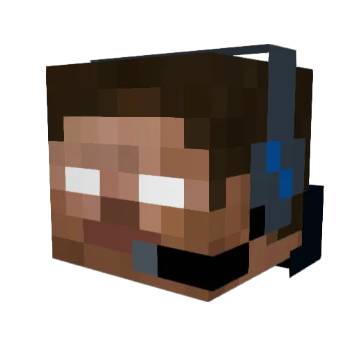 Enderdragon107 Minecraft avatar head, 3D render