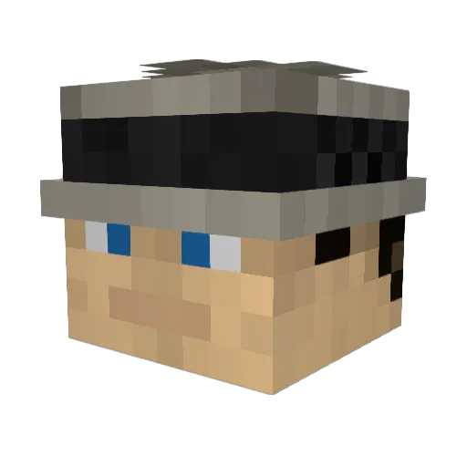 Enderdragon1 Minecraft avatar head, 3D render
