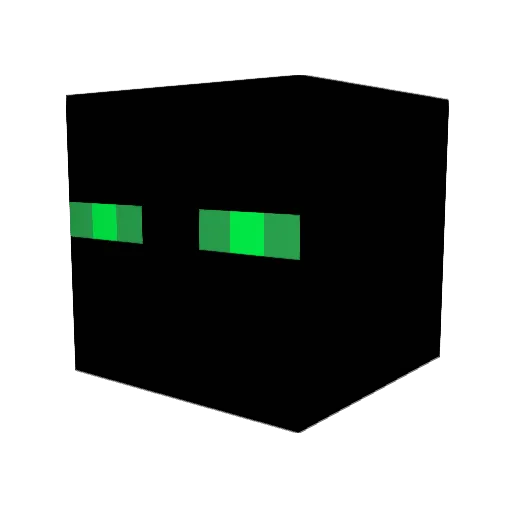 Enderfab Minecraft avatar head, 3D render