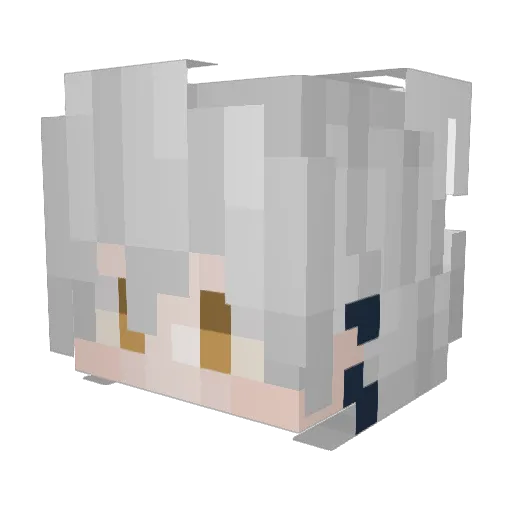 Enderflames2 Minecraft avatar head, 3D render