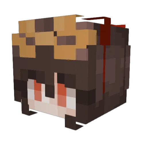 Enderfroog Minecraft avatar head, 3D render