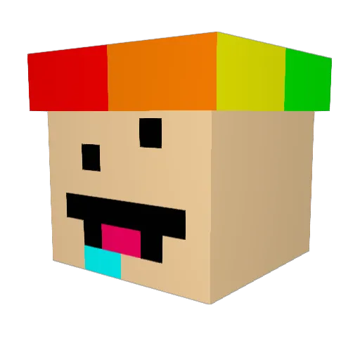 Endergod53 Minecraft avatar head, 3D render