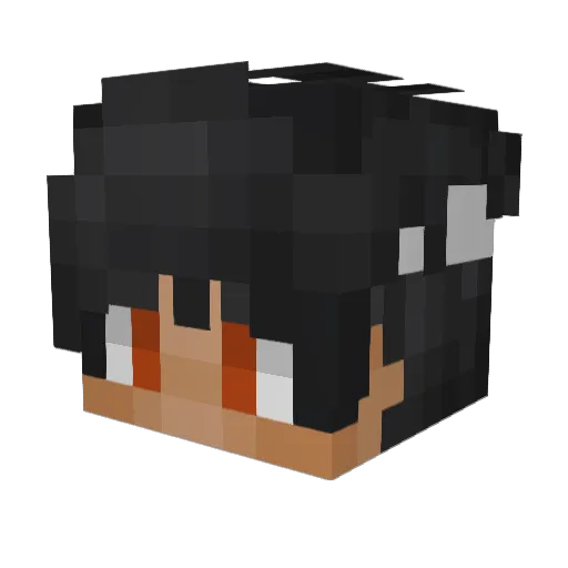 Enderguts Minecraft avatar head, 3D render