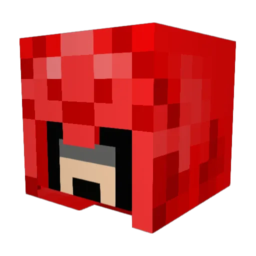 Enderguy75 Minecraft avatar head, 3D render