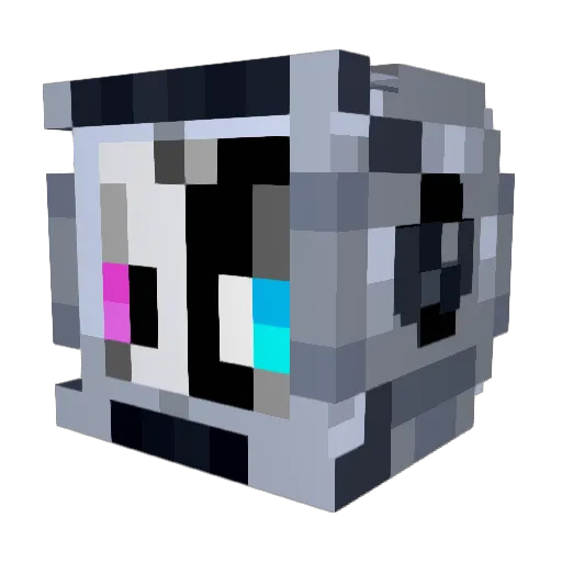 Enderhedron Minecraft avatar head, 3D render