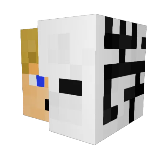 Enderiftex Minecraft avatar head, 3D render