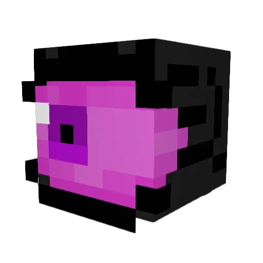 Enderix Minecraft avatar head, 3D render