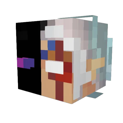 Enderjora Minecraft avatar head, 3D render