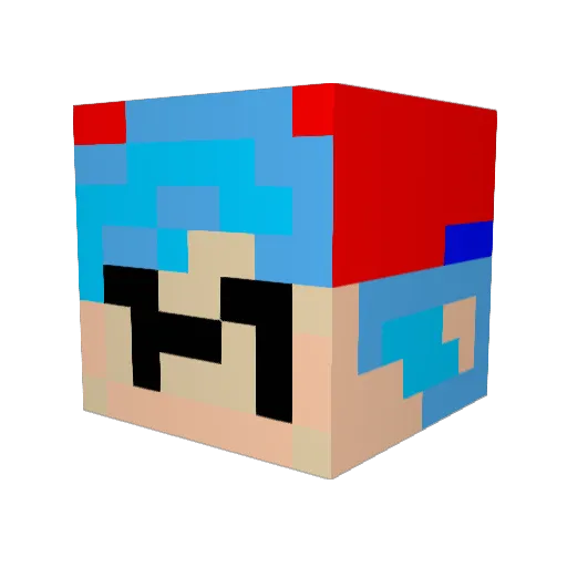 Enderkid024 Minecraft avatar head, 3D render