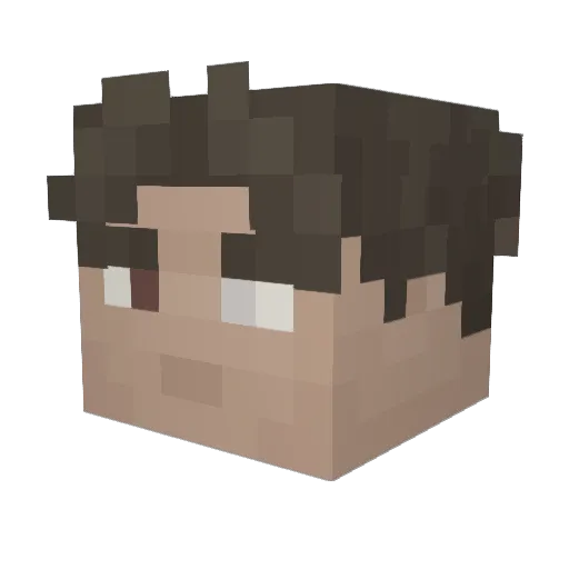 Enderkitkat Minecraft avatar head, 3D render