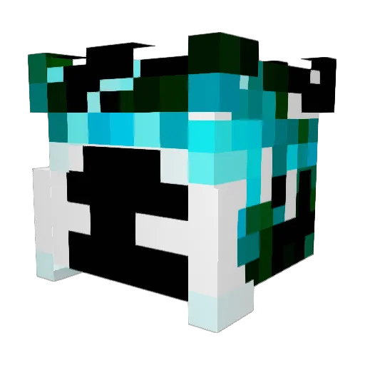 Enderknight64 Minecraft avatar head, 3D render