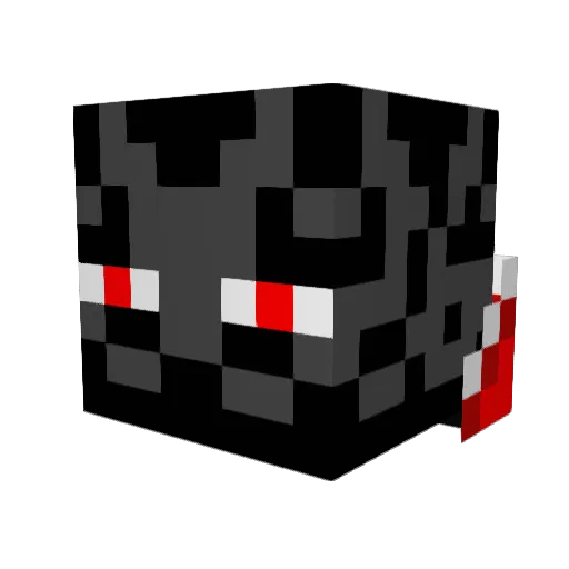 Enderlinx Minecraft avatar head, 3D render