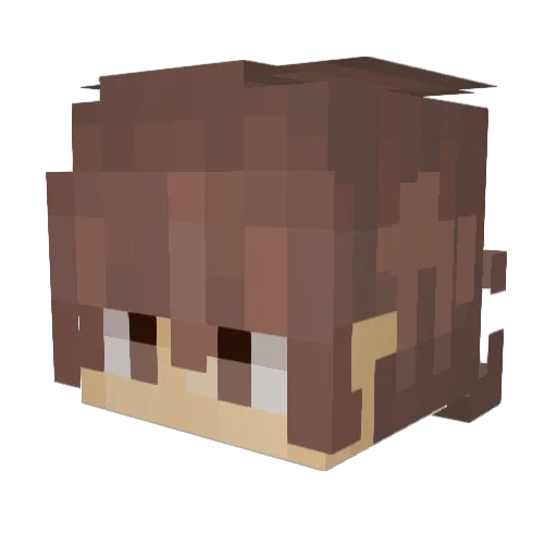 Enderlittle Minecraft avatar head, 3D render