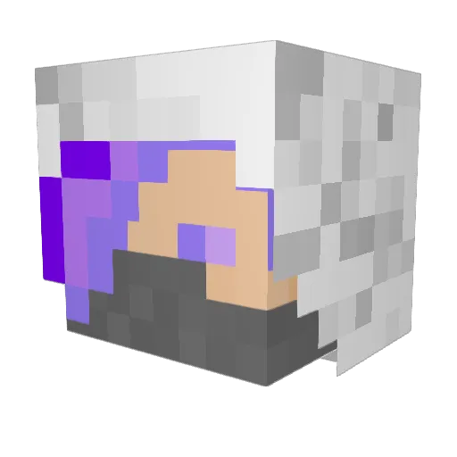 Enderlord_Grant Minecraft avatar head, 3D render
