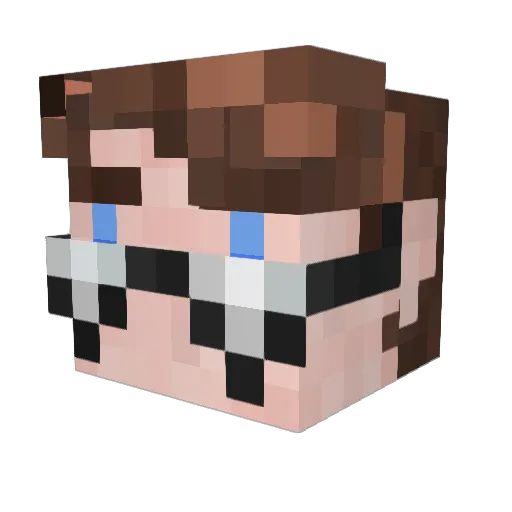 EndermTheHunter Minecraft avatar head, 3D render