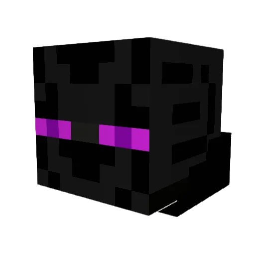 Enderman16J Minecraft avatar head, 3D render
