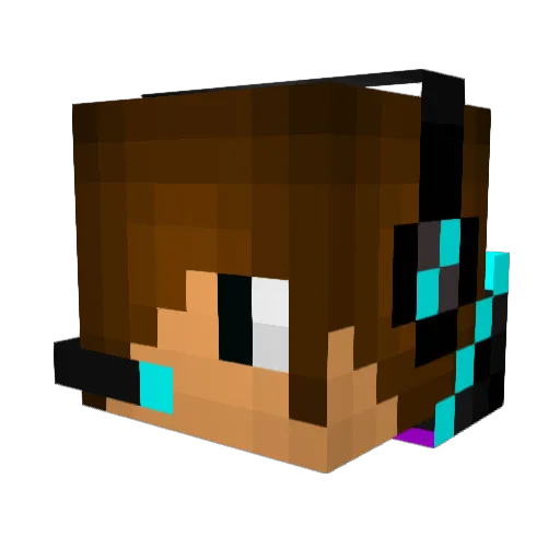 Enderman2108 Minecraft avatar head, 3D render