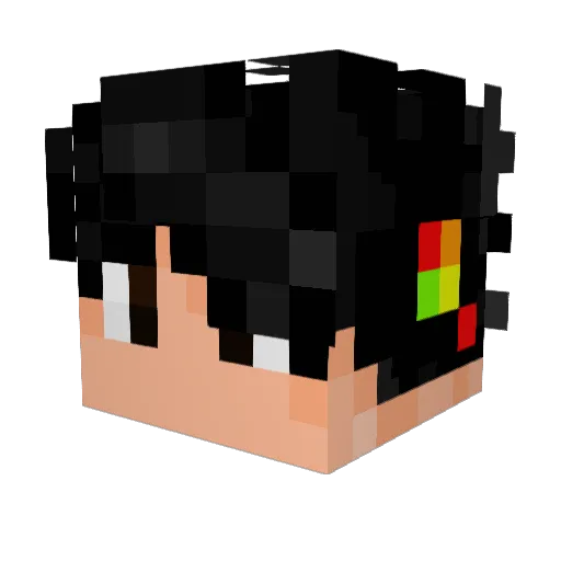 EndermanBella Minecraft avatar head, 3D render