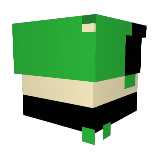 EndermanDamon Minecraft avatar head, 3D render