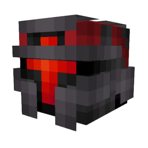 EndermanFox Minecraft avatar head, 3D render