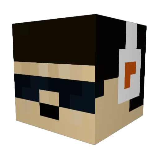 EndermanRevers0 Minecraft avatar head, 3D render