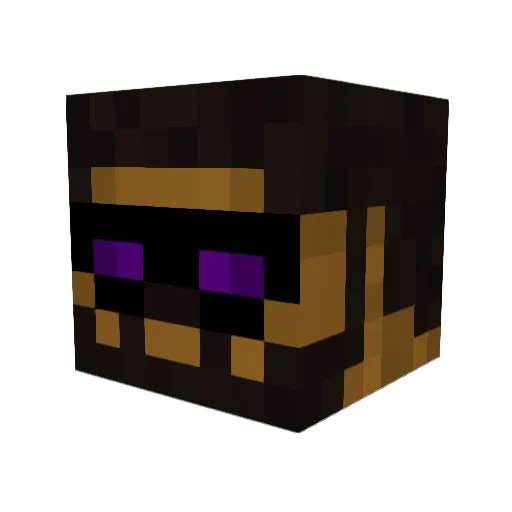 Endermen Minecraft avatar head, 3D render