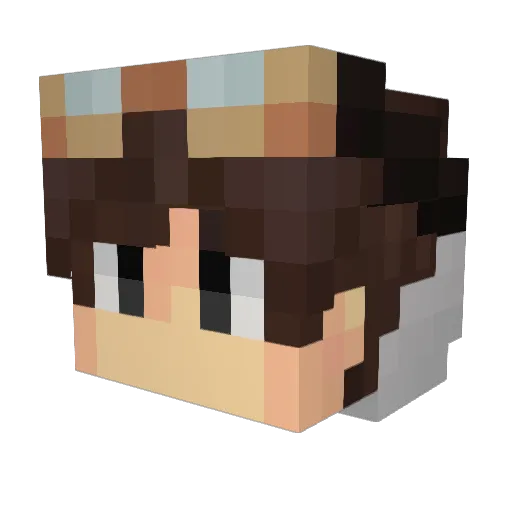 Endermine09 Minecraft avatar head, 3D render