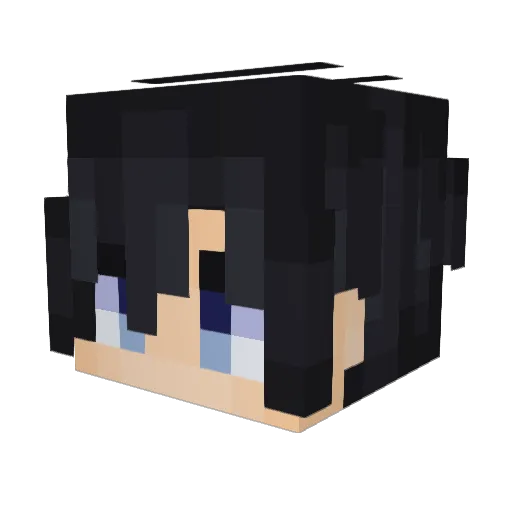 Endermoder Minecraft avatar head, 3D render