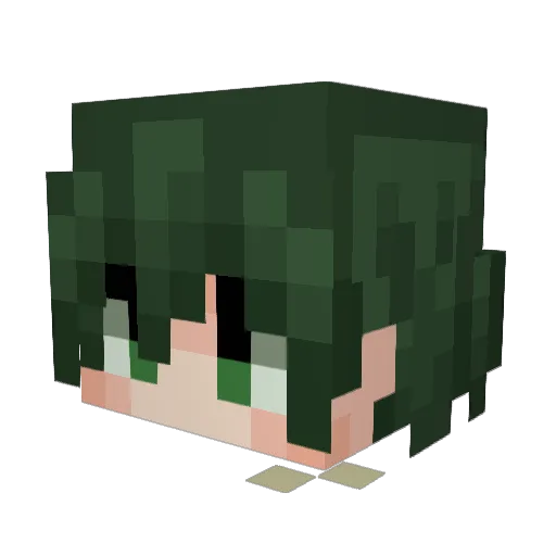 Endermon_ Minecraft avatar head, 3D render