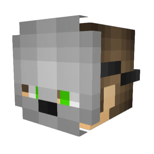 Endermonster2 Minecraft avatar head, 3D render