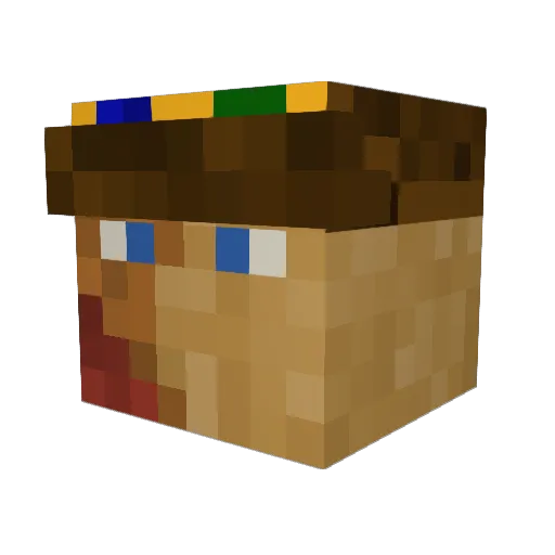 Enderniner Minecraft avatar head, 3D render