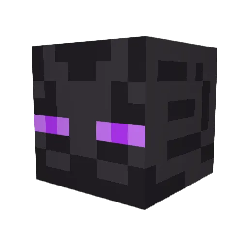 Endernuts Minecraft avatar head, 3D render
