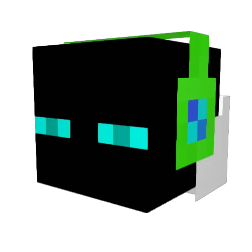 Enderpeanut_ Minecraft avatar head, 3D render