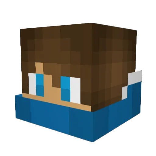 Enderpuff1748 Minecraft avatar head, 3D render