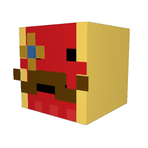 EndersX74 Minecraft avatar head, 3D render