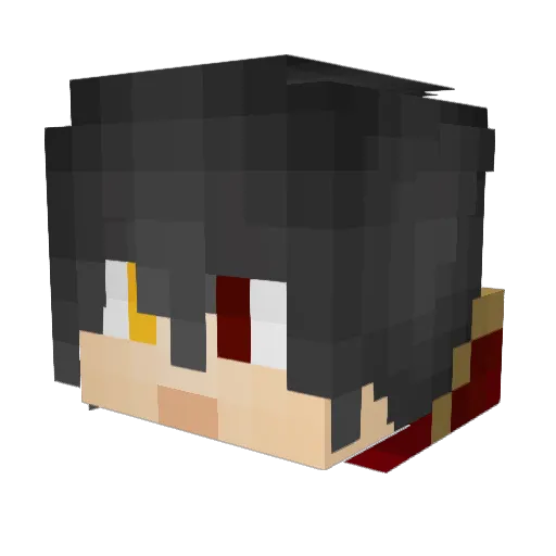 Endersama1 Minecraft avatar head, 3D render