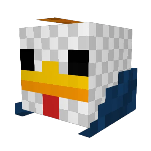 Endersork Minecraft avatar head, 3D render