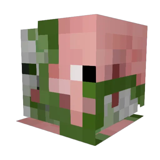 Enderstu Minecraft avatar head, 3D render
