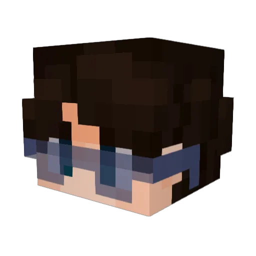 Endertyma Minecraft avatar head, 3D render