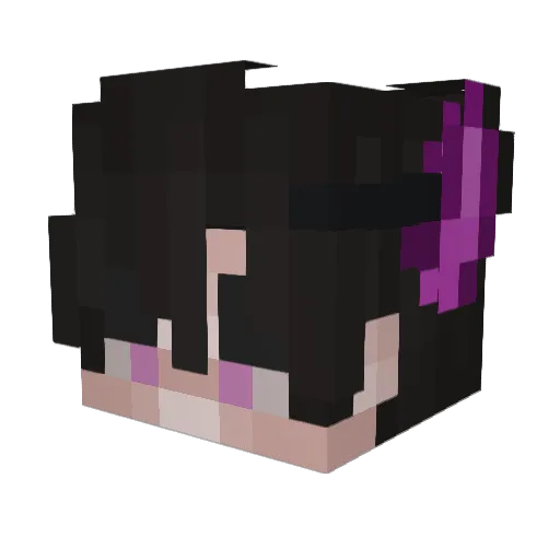 Endery Minecraft avatar head, 3D render