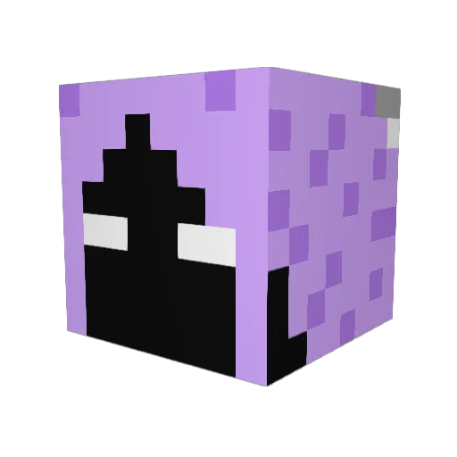 Enderyoui Minecraft avatar head, 3D render