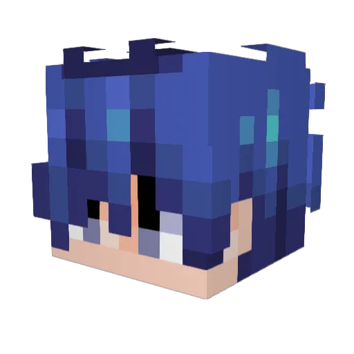 Enderzio Minecraft avatar head, 3D render